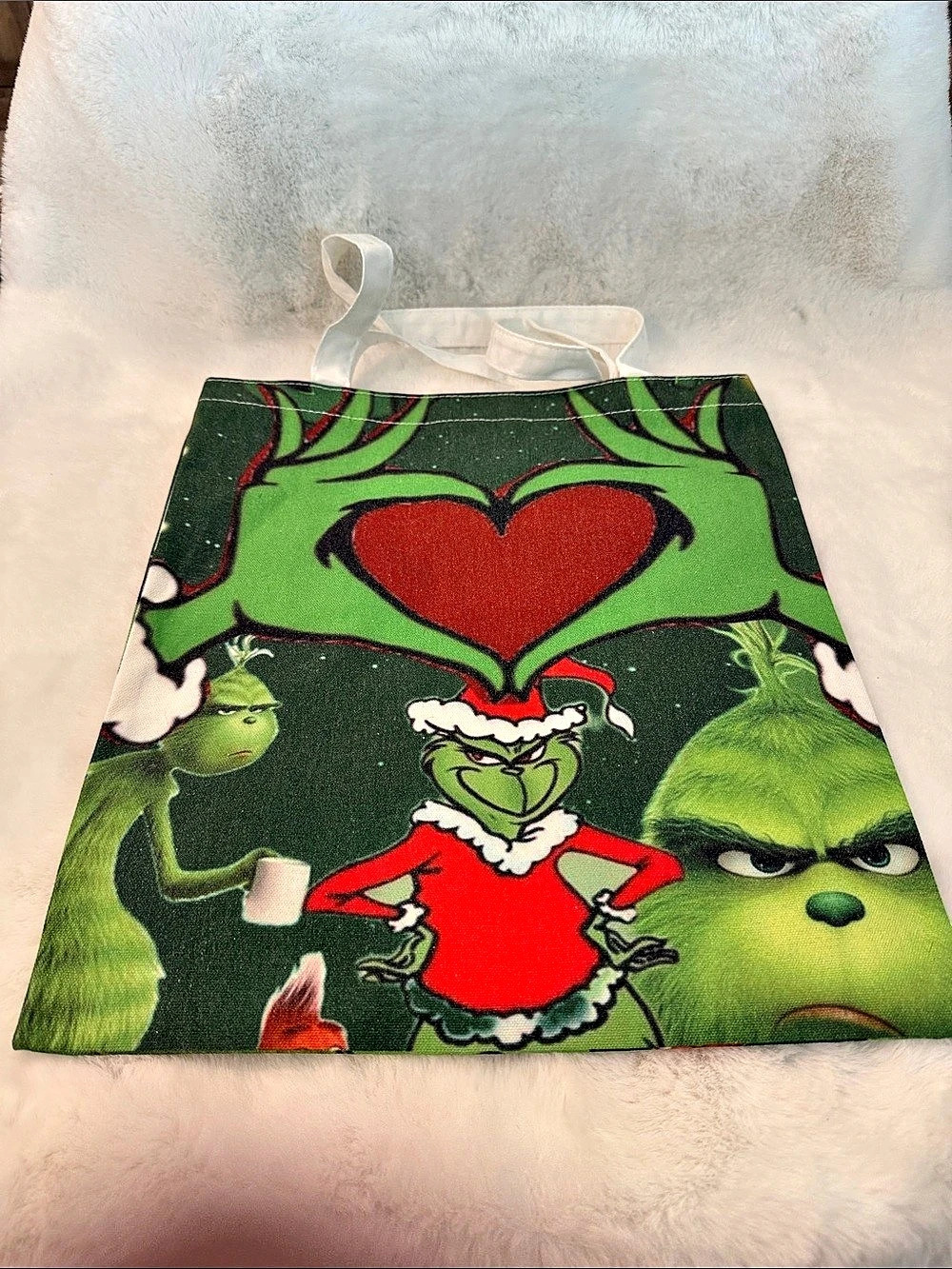 NWT Grinch Holiday Tote Green & Red